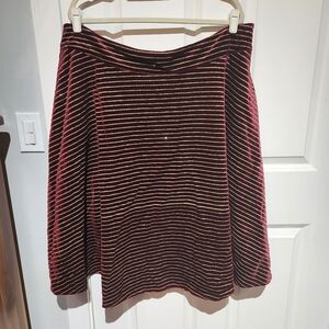 Unique Vintage velvet and gold glitter stripe skirt 3x holiday christmas festive